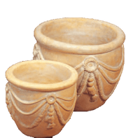 Thumbnail for Tassel Pot Cast Stone Outdoor Garden Planter Planter Tuscan 