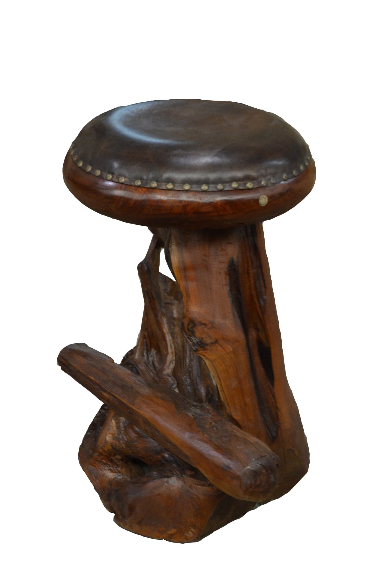 AFD Old Growth Teak Root Counter Stool Bar And Game AFD NATURAL 