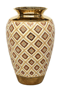 Thumbnail for AFD Tartan Jeweled Vase Décor AFD Multi-Colored 