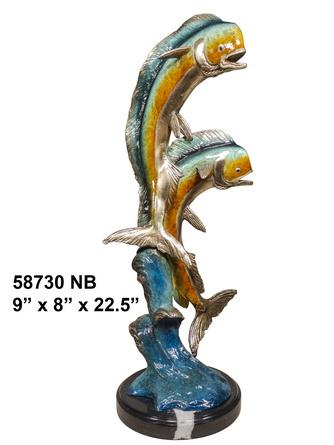 AFD Two Dorado on Marble Base in Special Patina Benches AFD Multi-Colored 