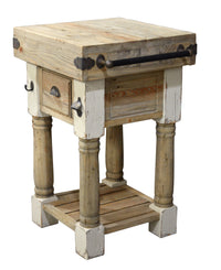 Thumbnail for AFD Farmhouse Island Small Work Block Console Tables AFD Coastal W/White Chalk 