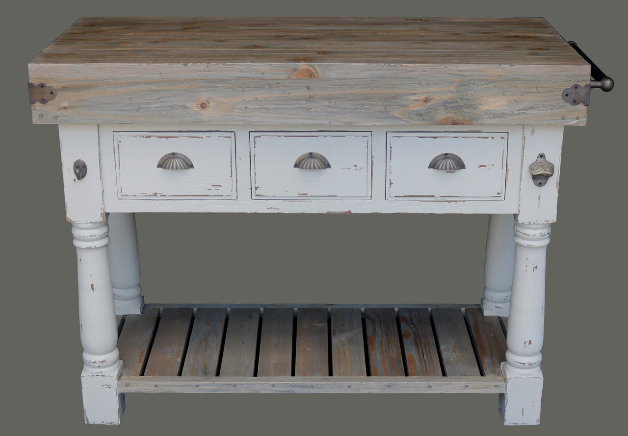 AFD Coastal Isle Console White Chalk and Natural Tables AFD Coastal w/White Chalk 