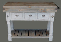 Thumbnail for AFD Coastal Isle Console White Chalk and Natural Tables AFD Coastal w/White Chalk 