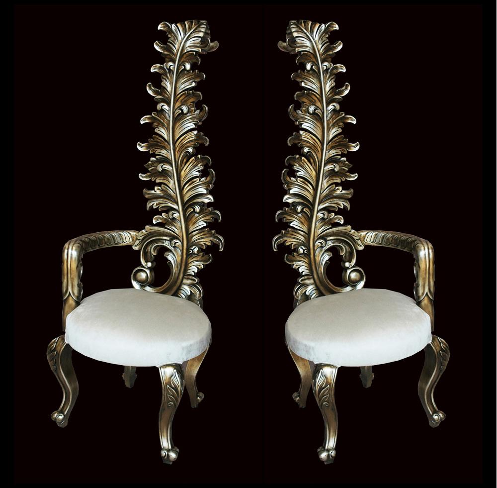 AFD Platina Italia Leaf Chair Set of 2 Chairs AFD CREAM / PLATINA 