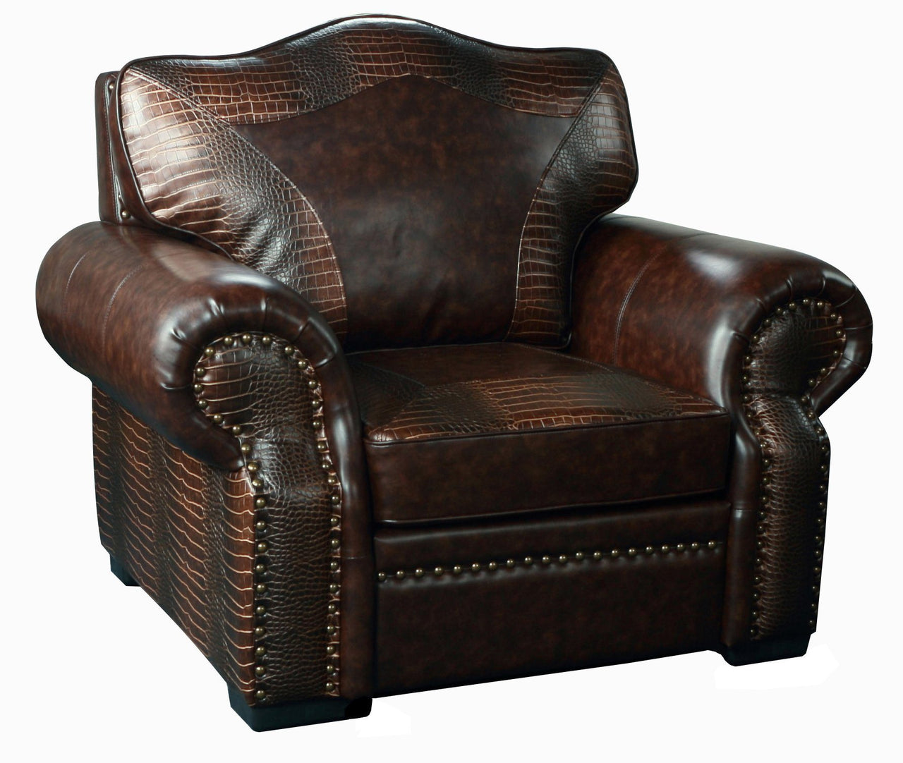 AFD Botswana Croc and Leather Chair Chairs AFD TWO TONE 