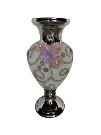 Thumbnail for AFD Daisy Silver and Crystal Vase Small Décor AFD MULTICOLORED 