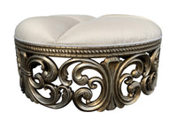 Thumbnail for AFD Platina Rococo Ottoman Cream Ottomans AFD Cream 