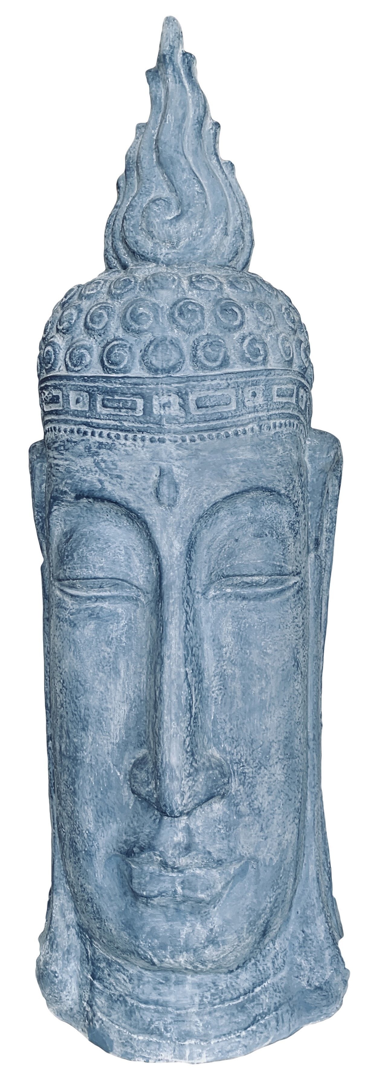 AFD Long Buddha Head Décor AFD BLUE WASH FINISH 