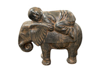 Thumbnail for AFD Baby Monk On Elephant Black Earthy Finish Décor AFD BLACK EARTHY 