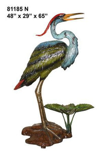 Thumbnail for AFD Heron on base Left Special patina Décor AFD Multi Color 