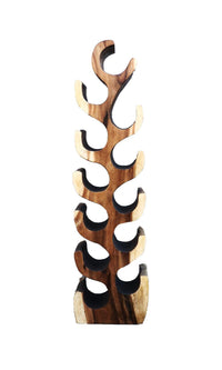 Thumbnail for AFD Suar Wood 12 Bottle Wine Holder Natural Finishing Bar and Wine AFD Chocolate-Brow 