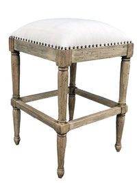 Thumbnail for AFD Farmhouse Backless Counter Stool Stools AFD Natural, White 