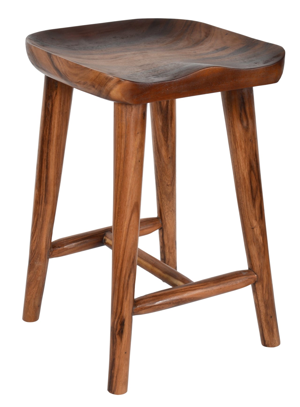 AFD Contoured Seat Suar Wood Counter Chair Chairs AFD Natural 