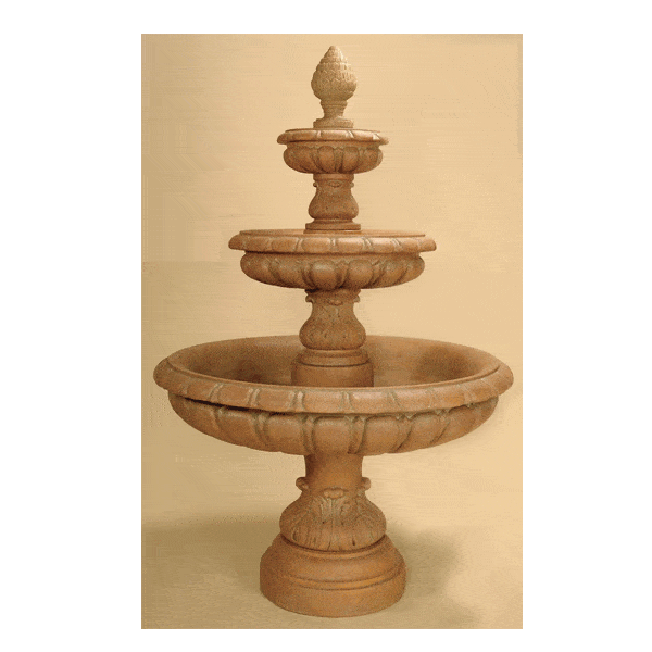 Imperiale Three Tier Outdoor Cast Stone Garden Fountain Fountain Tuscan 