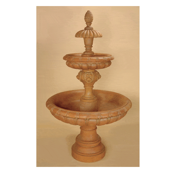 Bassano Three Tier Outdoor Cast Stone Garden Fountain Fountain Tuscan 