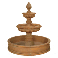 Thumbnail for Amelia Two Tier Pond Outdoor Cast Stone Garden Fountain Fountain Tuscan 