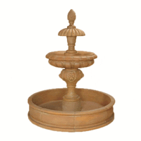 Thumbnail for Piloni Two Tier Pond Outdoor Cast Stone Garden Fountain Fountain Tuscan 