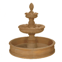 Thumbnail for Francese Two Tier Pond Outdoor Cast Stone Garden Fountain Fountain Tuscan 
