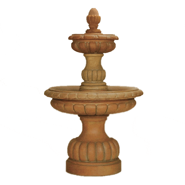 Ambra Two Tier Outdoor Cast Stone Garden Fountain Fountain Tuscan 