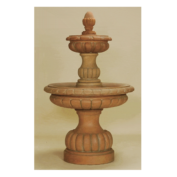 Ambra Two Tier Outdoor Cast Stone Garden Fountain Fountain Tuscan 