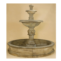 Thumbnail for Barcellona Two Tier Pond Outdoor Cast Stone Garden Fountain Fountain Tuscan 