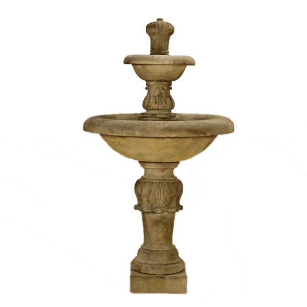 Barcellona Two Tier Outdoor Cast Stone Garden Fountain Fountain Tuscan 