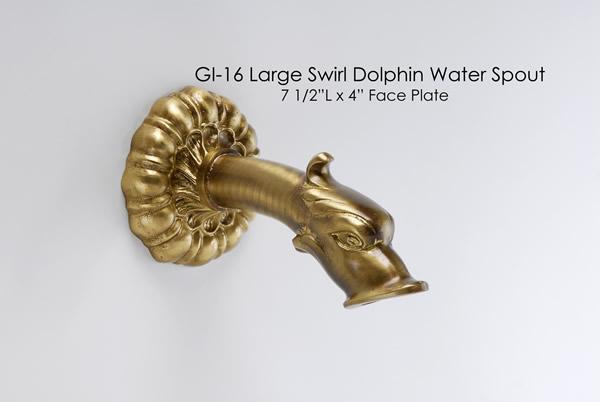 Large Swirl Dolphin Spout Spout Tuscan 