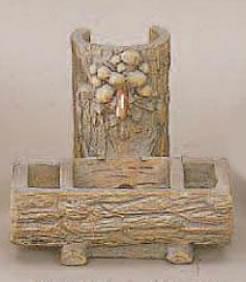 Tree Trunk Tabletop Wall Outdoor Cast Stone Garden Fountain Fountain Tuscan 
