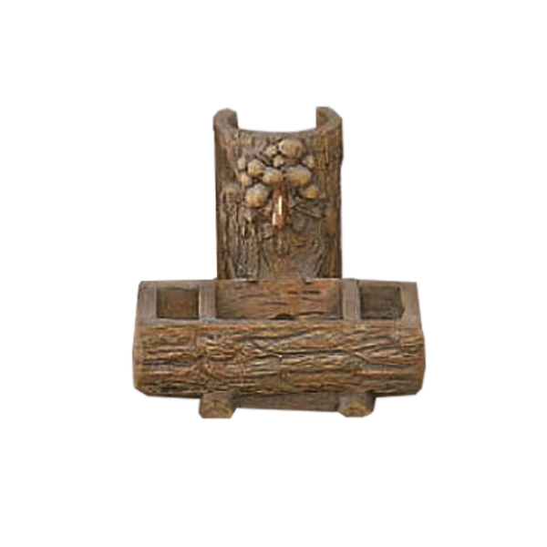 Tree Trunk Tabletop Wall Outdoor Cast Stone Garden Fountain Fountain Tuscan 