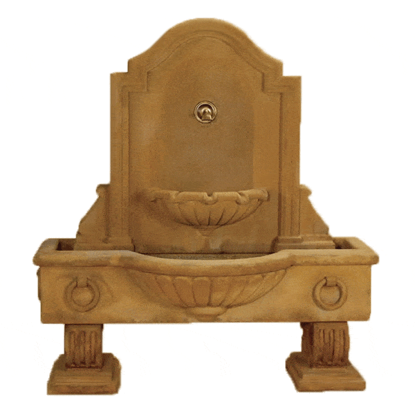 Anduze Wall Outdoor Cast Stone Garden Fountain Short For Spout Fountain Tuscan 