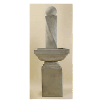 Thumbnail for Mod Twist Outdoor Cast Stone Garden Fountain Tall With Ball Fountain Tuscan 