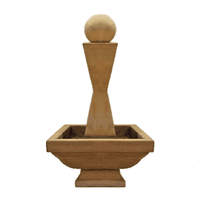 Thumbnail for Mod I Outdoor Cast Stone Garden Fountain Short With Ball Fountain Tuscan 