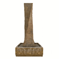 Thumbnail for Rustic Twist Outdoor Cast Stone Garden Fountain Fountain Tuscan 