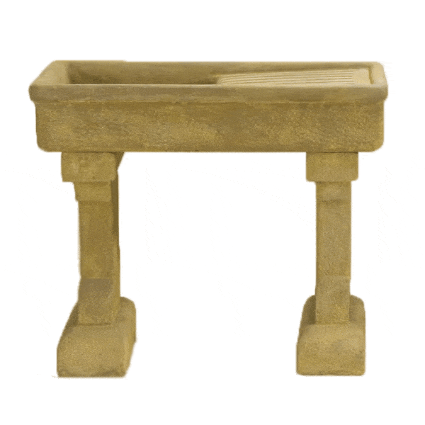 Rustic Outdoor Cast Stone Garden Sink Fountain Tuscan 