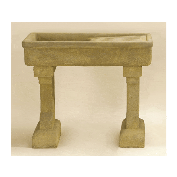 Rustic Outdoor Cast Stone Garden Sink Fountain Tuscan 