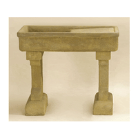 Thumbnail for Rustic Outdoor Cast Stone Garden Sink Fountain Tuscan 
