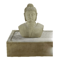 Thumbnail for Buddha Bust Water Outdoor Cast Stone Garden Fountain Fountain Tuscan 
