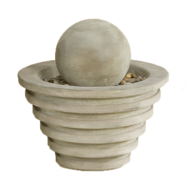 Ring Ball Outdoor Cast Stone Garden Fountain Fountain Tuscan 