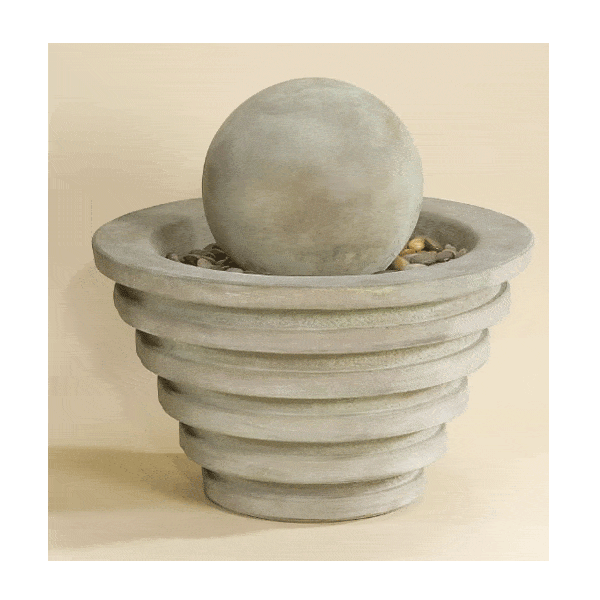Ring Ball Outdoor Cast Stone Garden Fountain Fountain Tuscan 