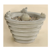 Thumbnail for Ring Bird Outdoor Cast Stone Garden Fountain Fountain Tuscan 