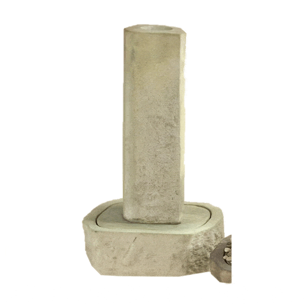 Rock Pillar Outdoor Cast Stone Garden Fountain Fountain Tuscan 