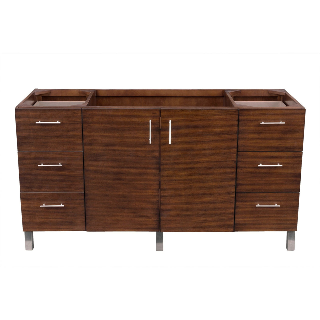 James Martin Metropolitan 60" Single Vanity Vanity James Martin American Walnut Cabinet Only 