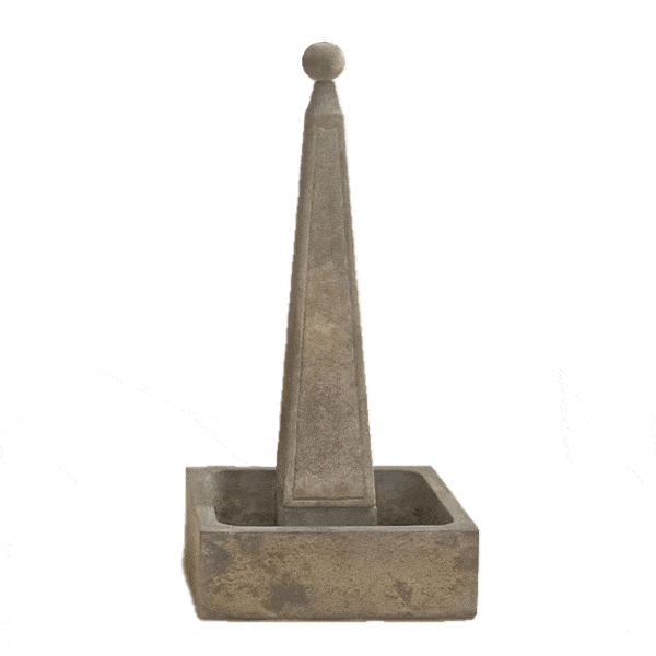 Obelisk Outdoor Cast Stone Garden Fountain Fountain Tuscan 