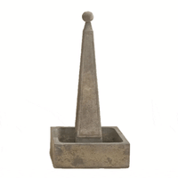 Thumbnail for Obelisk Outdoor Cast Stone Garden Fountain Fountain Tuscan 
