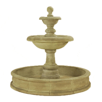 Thumbnail for Villa Santini Two Tier Pond Outdoor Cast Stone Garden Fountain Tall Fountain Tuscan 