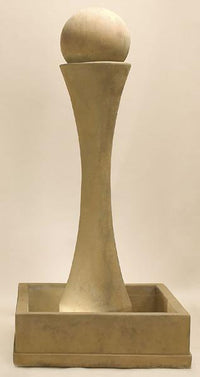 Thumbnail for Equinox Sphere Water Outdoor Cast Stone Garden Fountain with Bowl and Ball Fountain Tuscan 