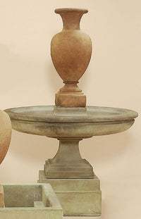 Thumbnail for Etruscan Urn Short Outdoor Cast Stone Garden Fountain Fountain Tuscan 
