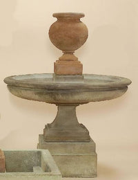 Thumbnail for Etruria Urn Short Outdoor Cast Stone Garden Fountain Fountain Tuscan 