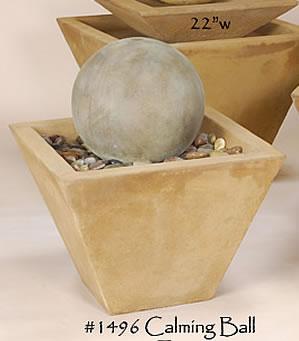 Calming Ball Outdoor Cast Stone Garden Fountain Fountain Tuscan 
