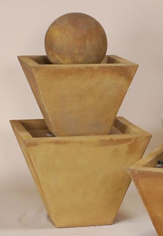 Two Tier Outdoor Cast Stone Garden Fountain Medium Fountain Tuscan 